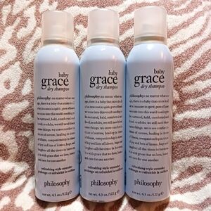 NEW LOT 3 Philosophy Baby Grace Dry Shampoo, Refreshing Style Extender, 4.3oz